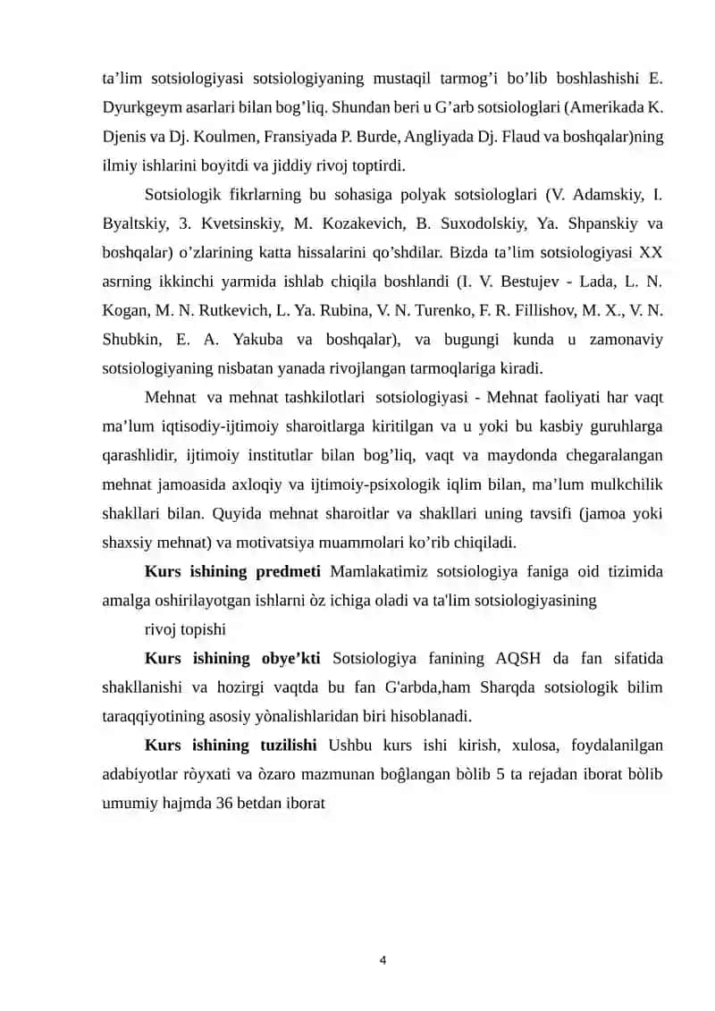 HOZIRGI ZAMON SOTSIOLOGIYASINING ASOSIY YÒNALISHLARI 4