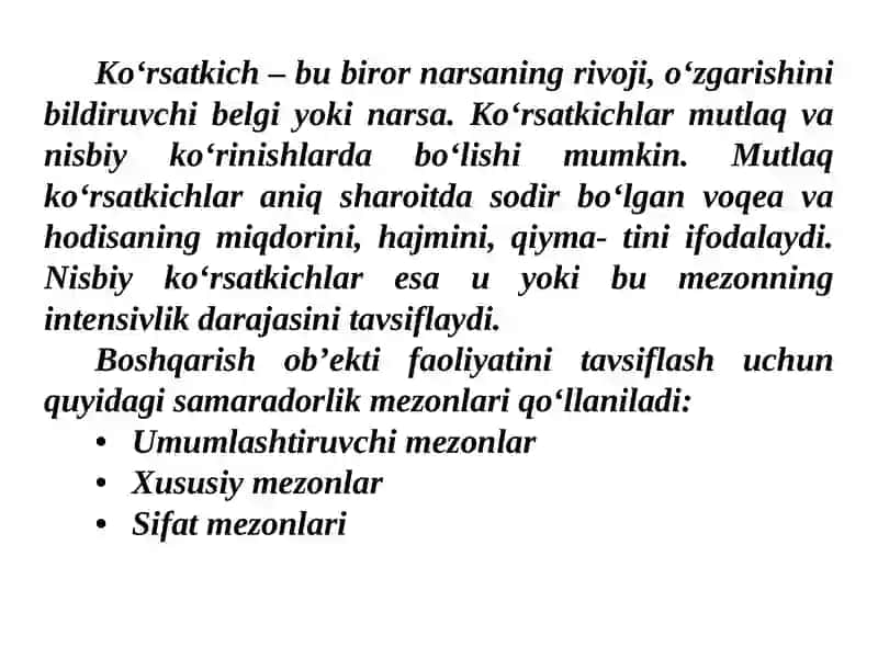 Boshqaruv samaradorligi 4