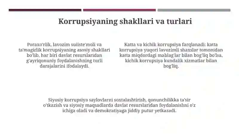 "Korrupsiya" tushunchasi va uning mazmun mohiyati 4