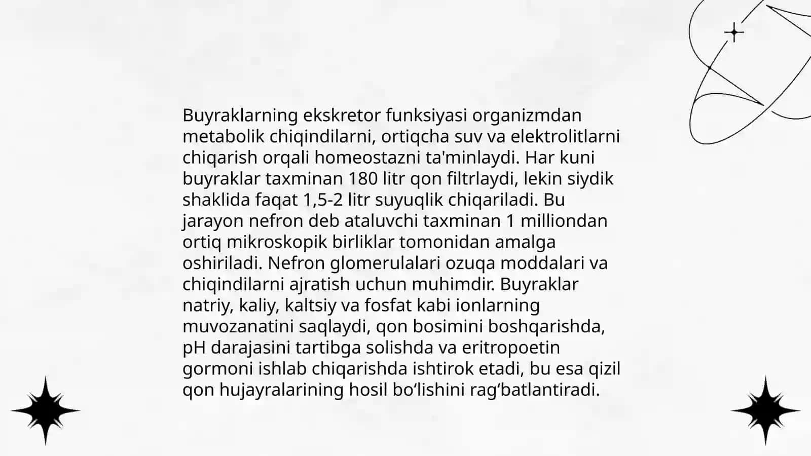 Organizmning ekskretor funksiyasi 4