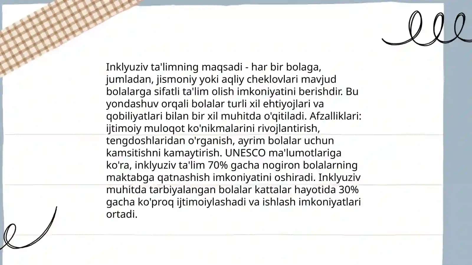 Autistik spektor buzilishlariga ega bolalar uchun inklyuziv ta‘lim strategiyalar va ularni amalga oshirish shart shart sharoitlari 4