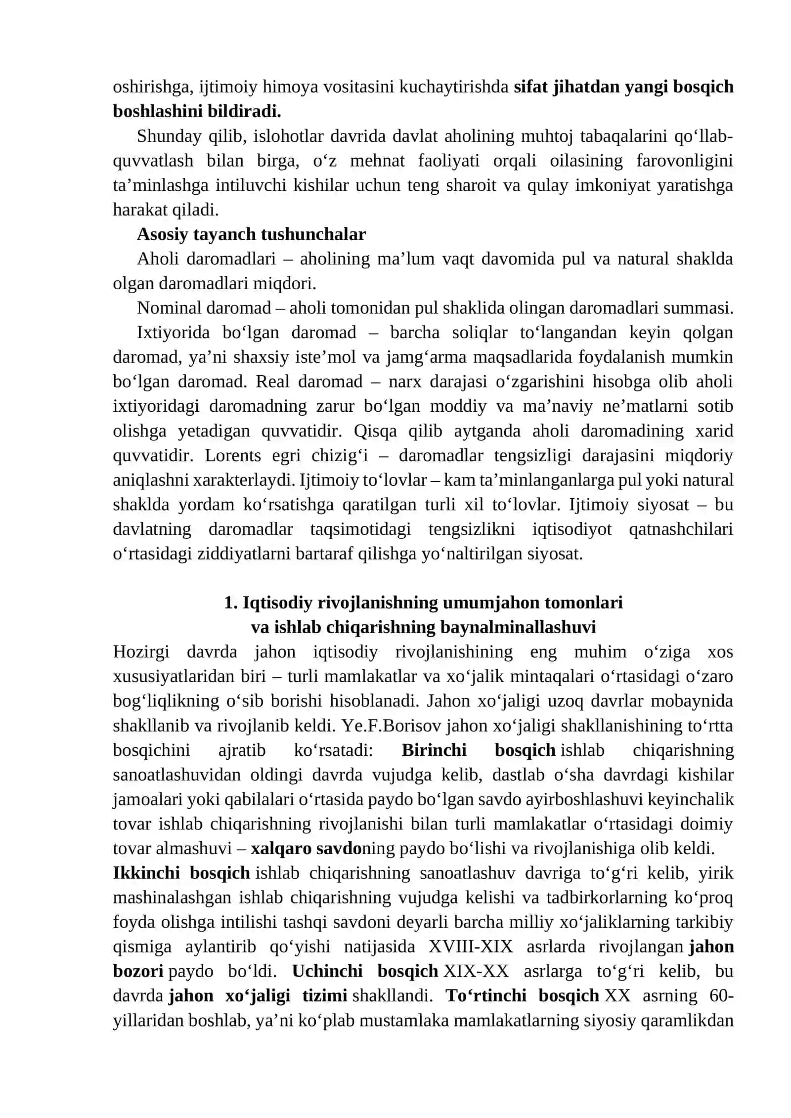 Daromadlar tengsizligi va uning darajasini aniqlash 4