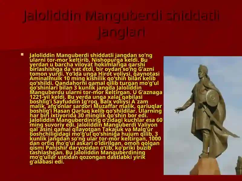 Vatan ozodligi va Jaloliddin Manguberdi 4