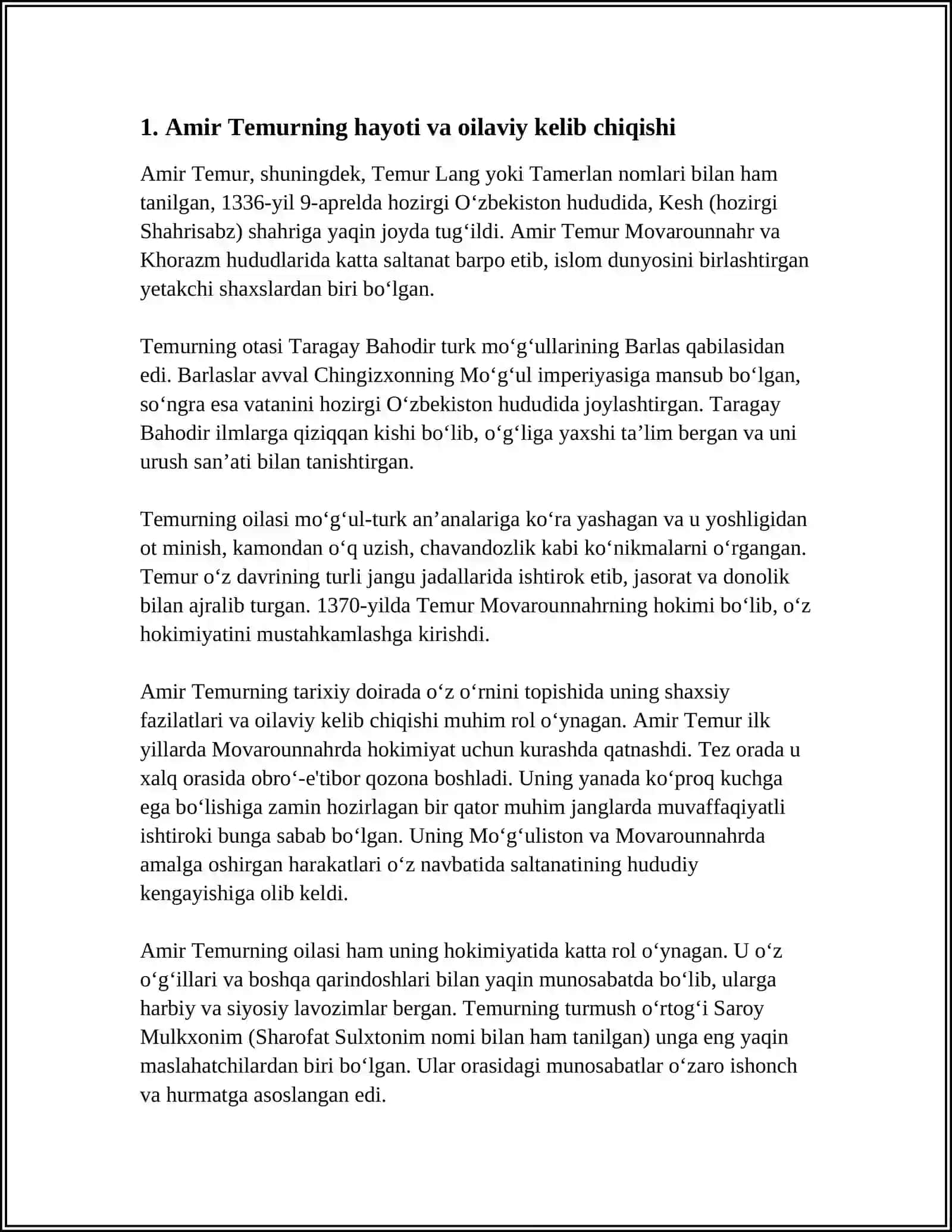 Amir Temur Tarixi 4