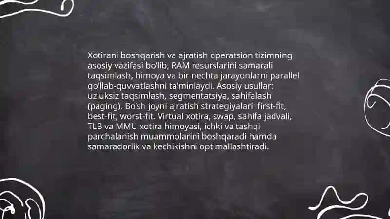 Operatsion tizimlarning vazifalari 4
