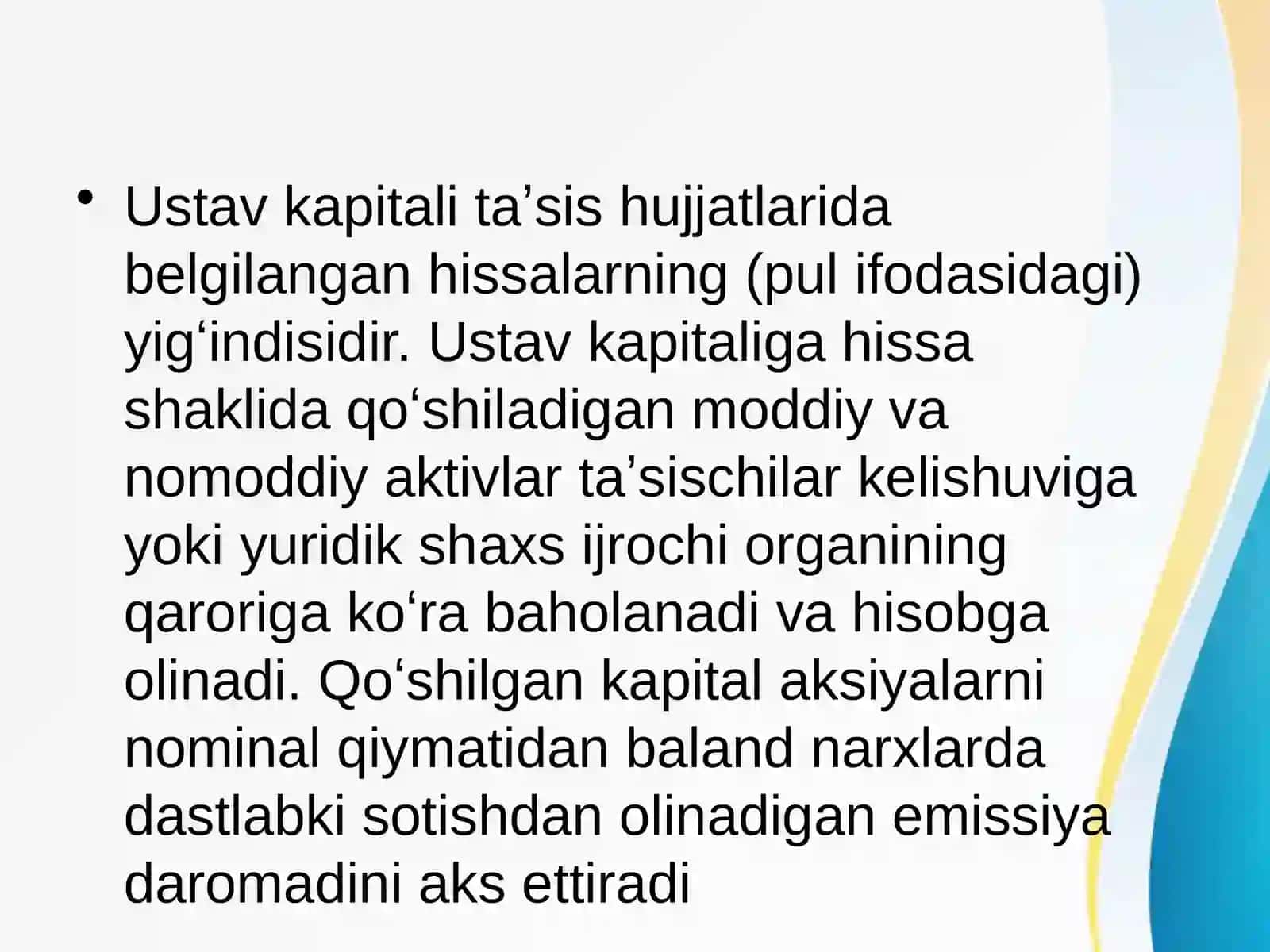 ustav kapitalining shakllanishi va ichki audit 4