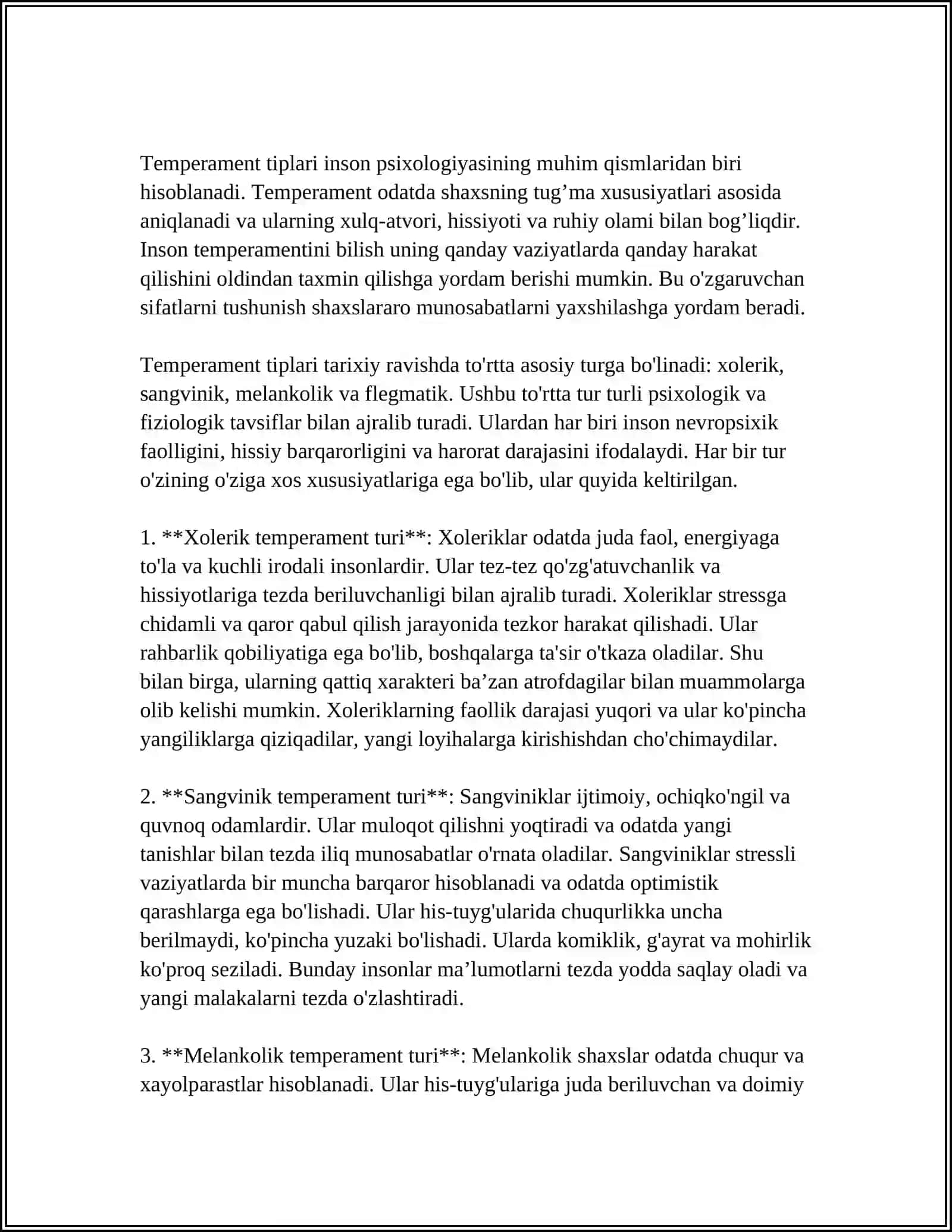 TEMPERAMENT VA UNING NAZARIYALARI 4