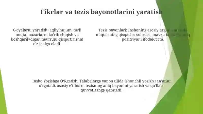 Insho Yozishga OʻRgatish 4