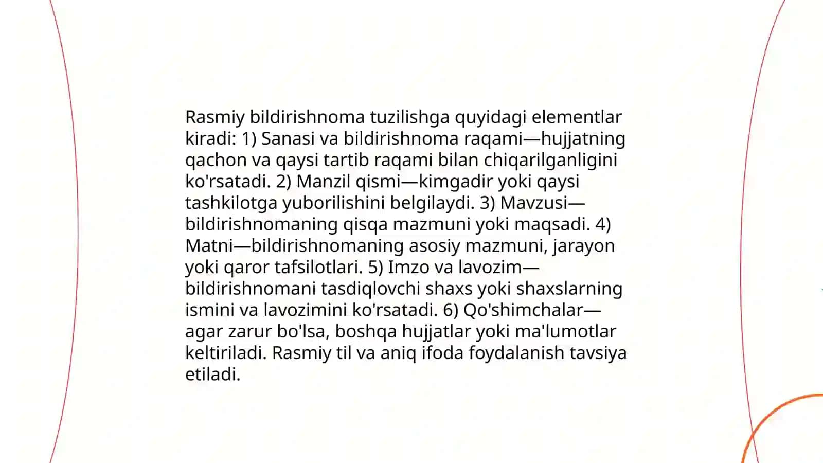 Bildirishnoma yozishni o'rganish 4