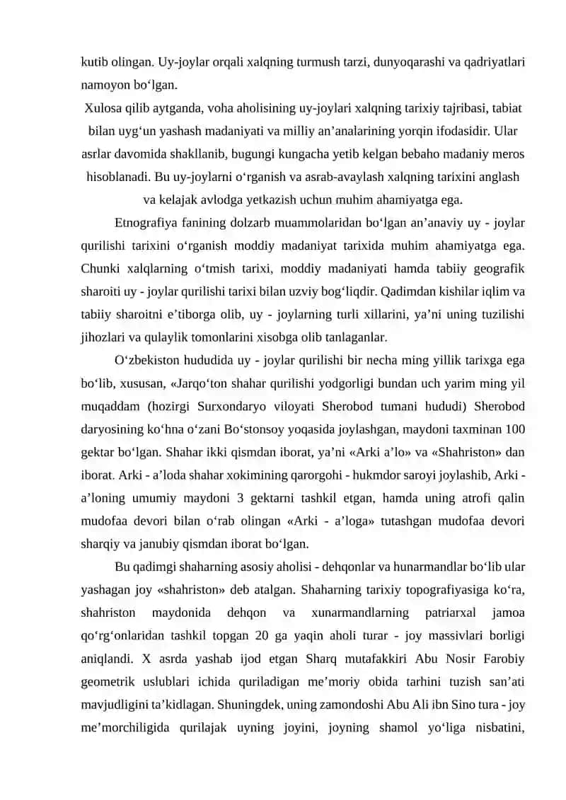 Voha aholisining uy-joylari va ularning xususiyatlari 4