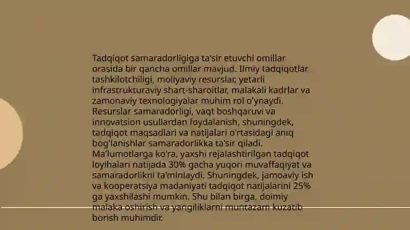 TADQIQOTLARNING SAMARADORLIGI 4