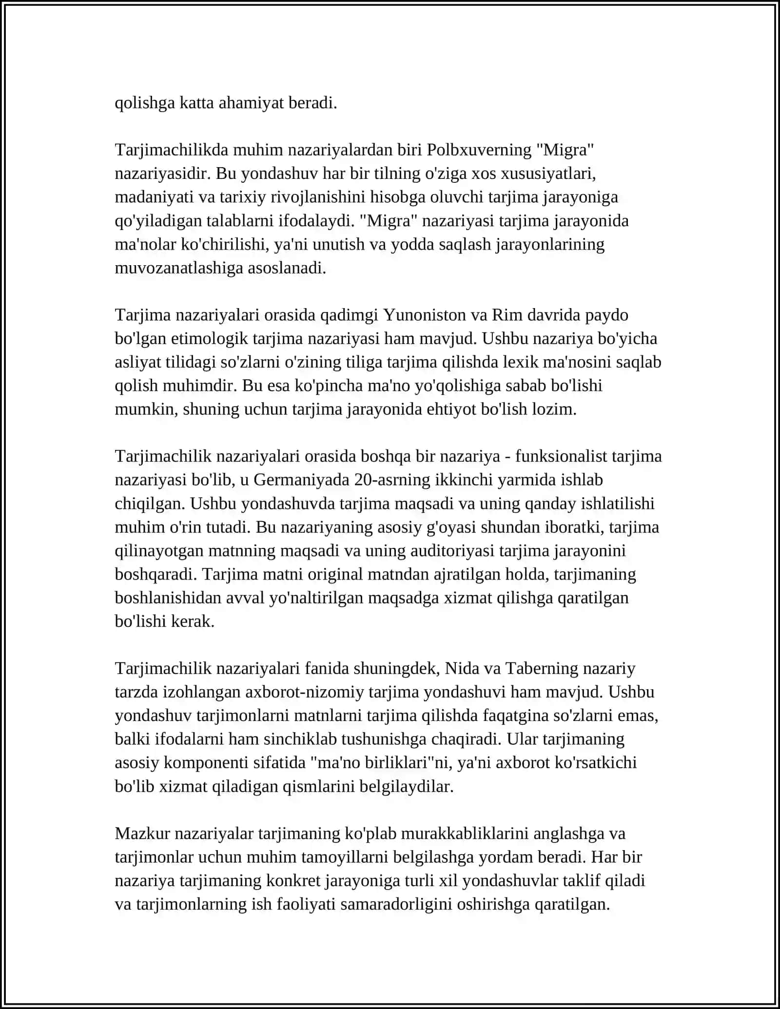 Tarjimachilik nazariyalari 4