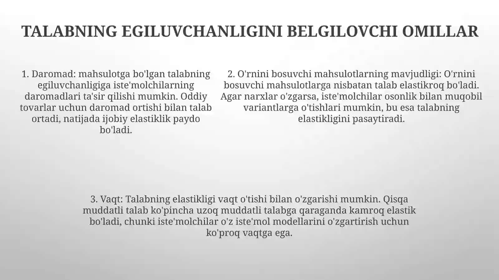Yalpi Daromad Va Talab Egiluvchanligi O'Rtasidagi Bog'Liqlik 4