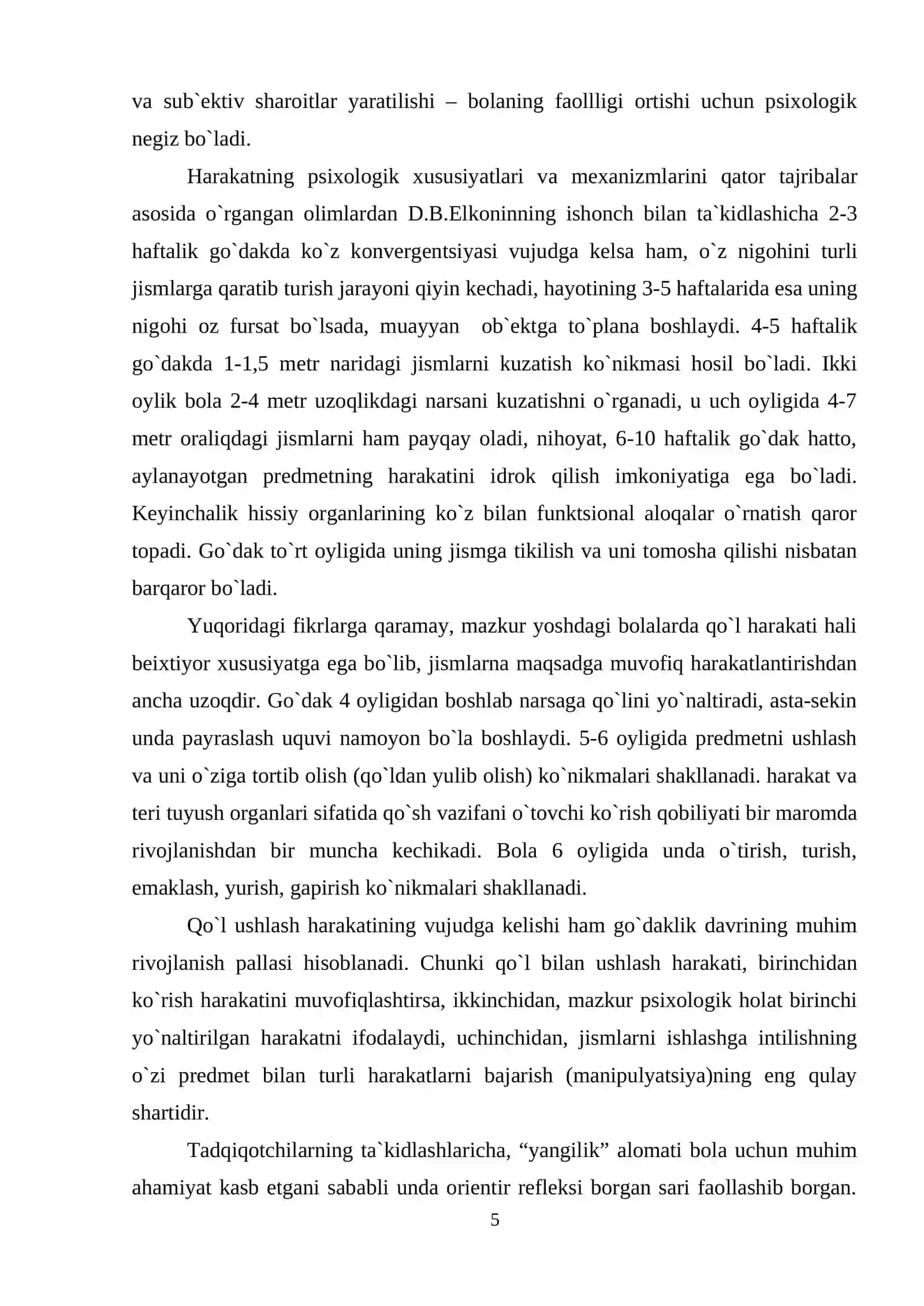 Go`daklik davri 4