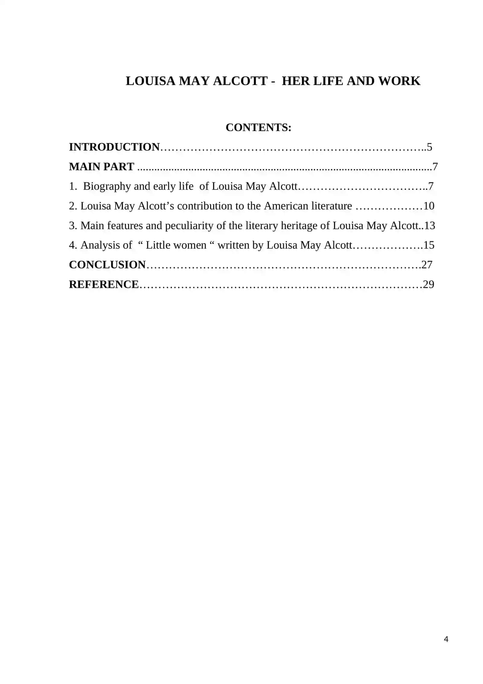 LOUISA MAY ALCOTT - HER LIFE AND WORK 4