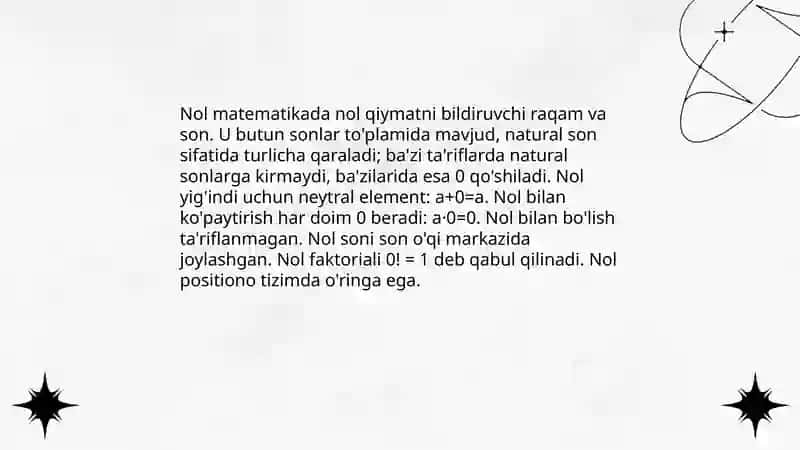 Natural son va nol tushunchasi 4