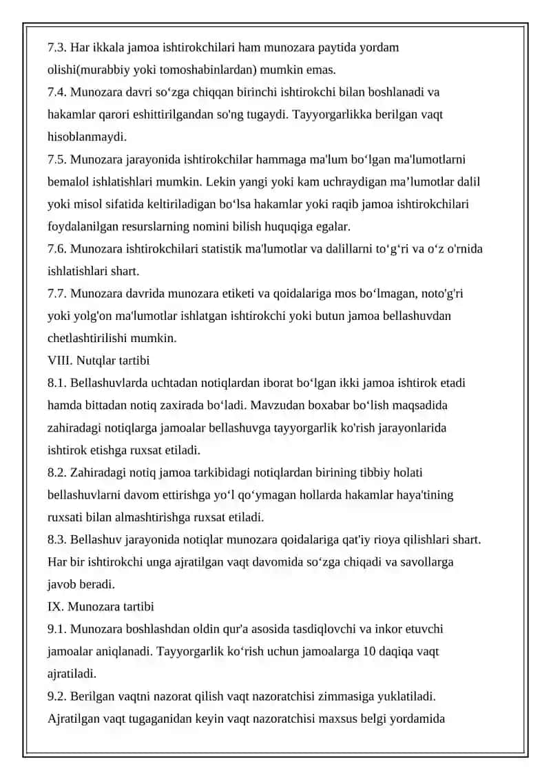 Munozara Respublika Turniri 4