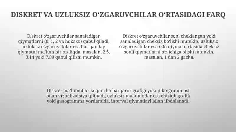 Diskreditvauzluksizoʻzgaruvchilar 4