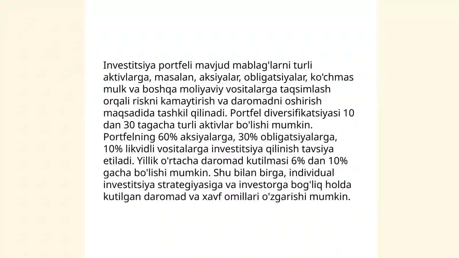 Moliyaviy portfel boshqaruvi 4