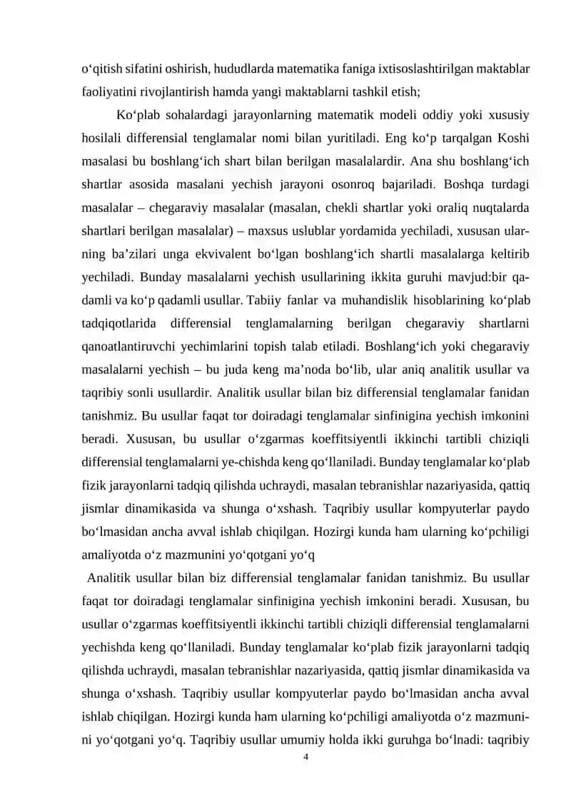 Differensial tenglamalarni taqribiy yechish usullari 4