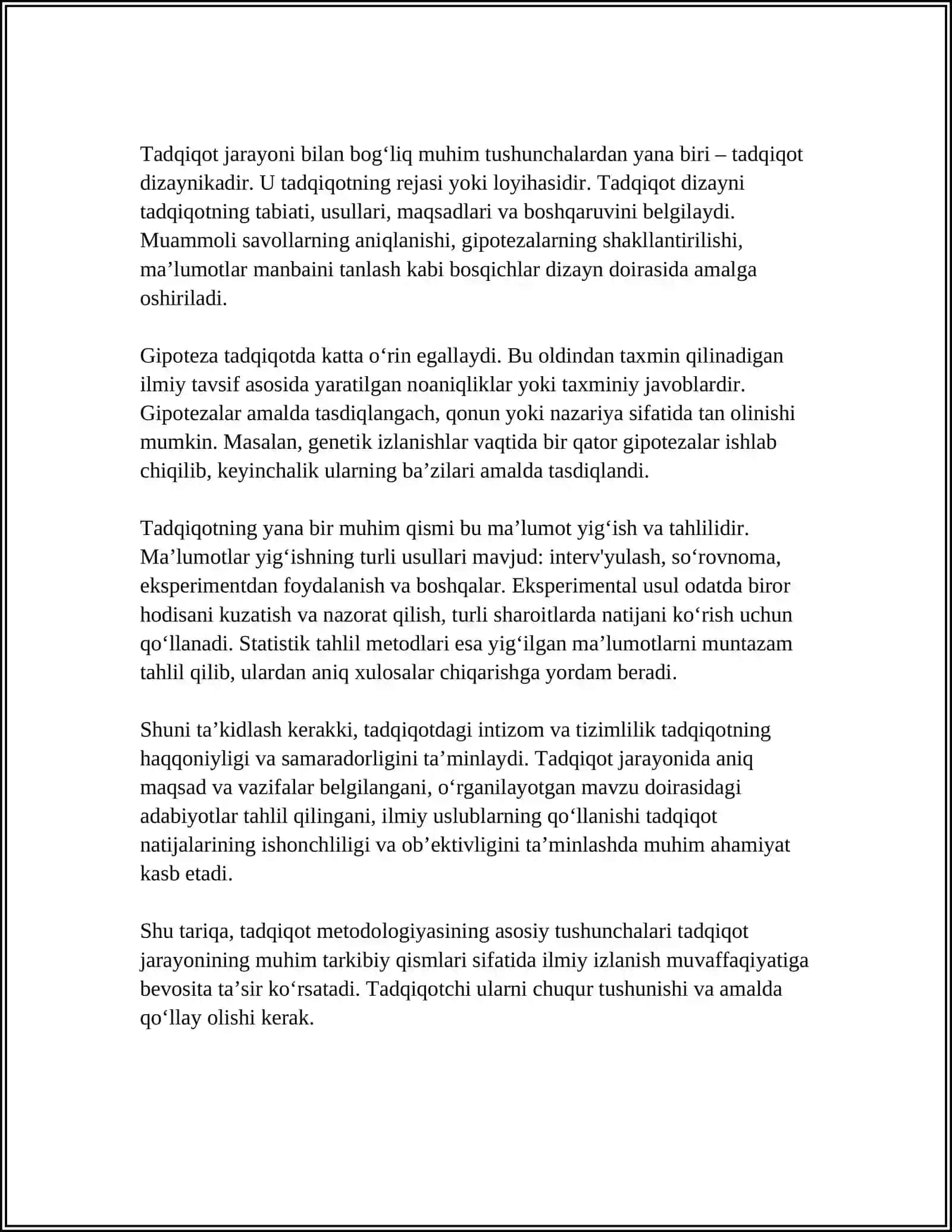 TADQIQOT METADOLOGIYA 4