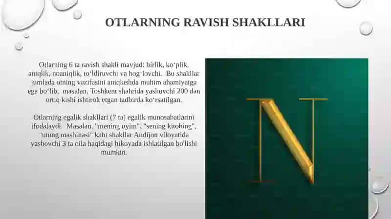 Otlarning kelishik shakllari 4
