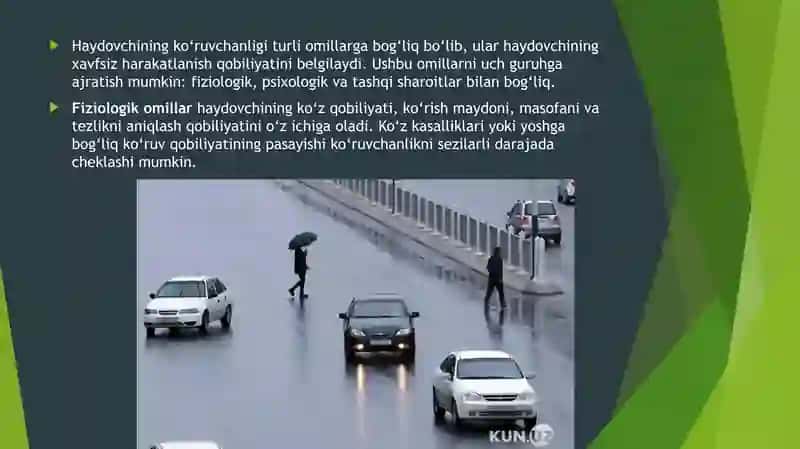 Haydovchining ko'ruvchanligi 4