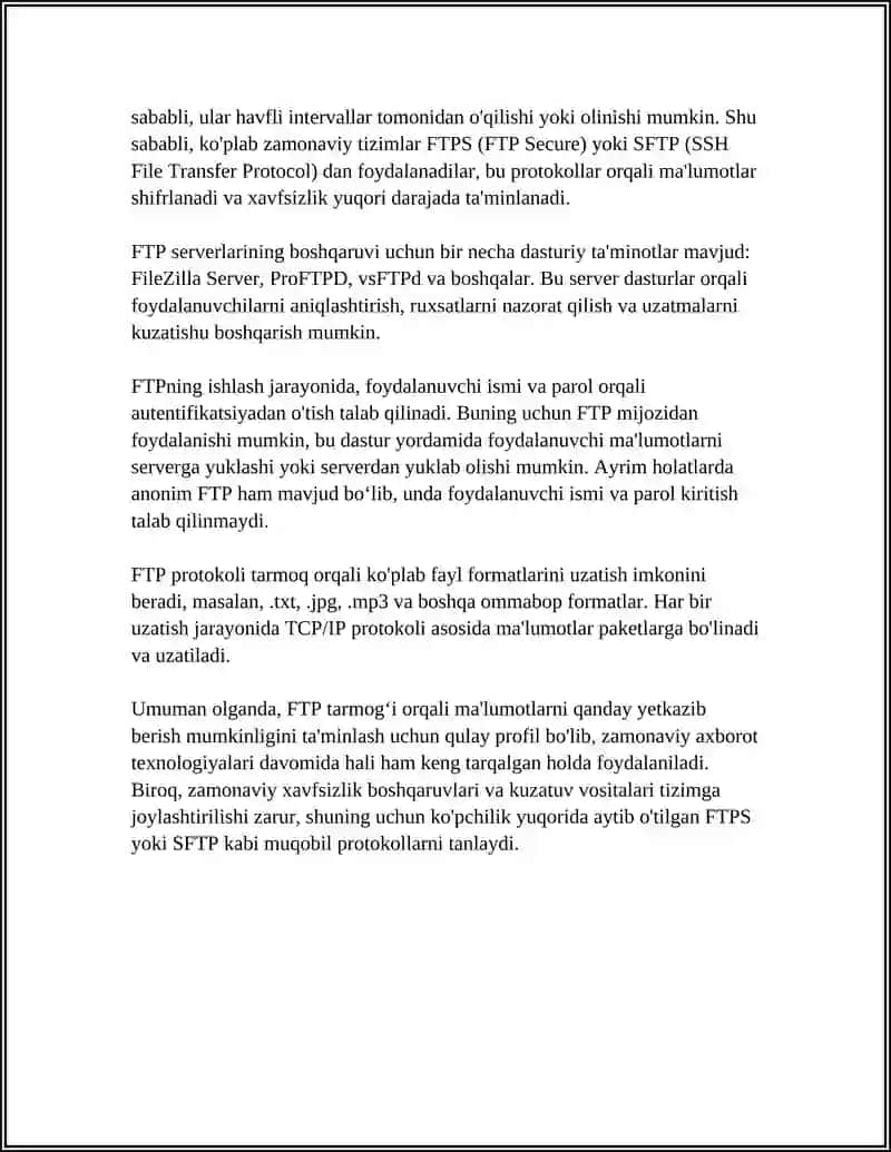 FTP protokoli: umumiy tushuncha va ishlash printsipi 4