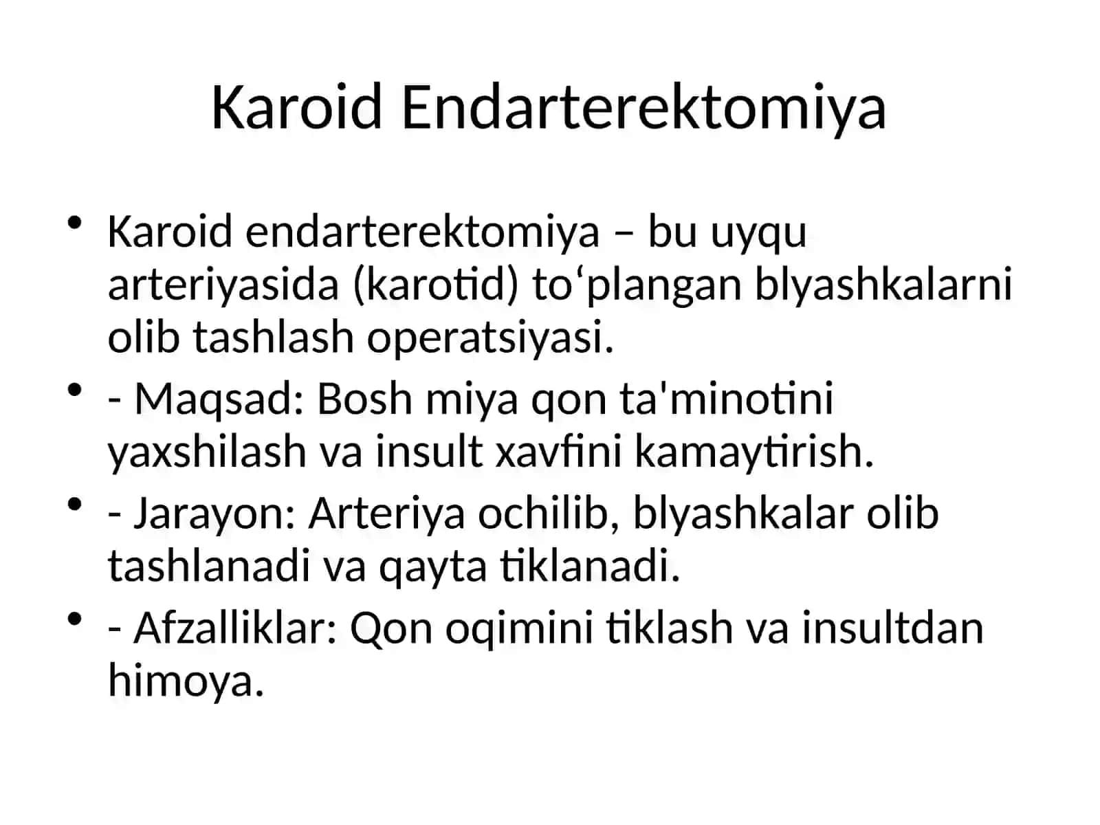 Ekstrakranial Arteriyadagi Zamonaviy Operatsiyalar 4