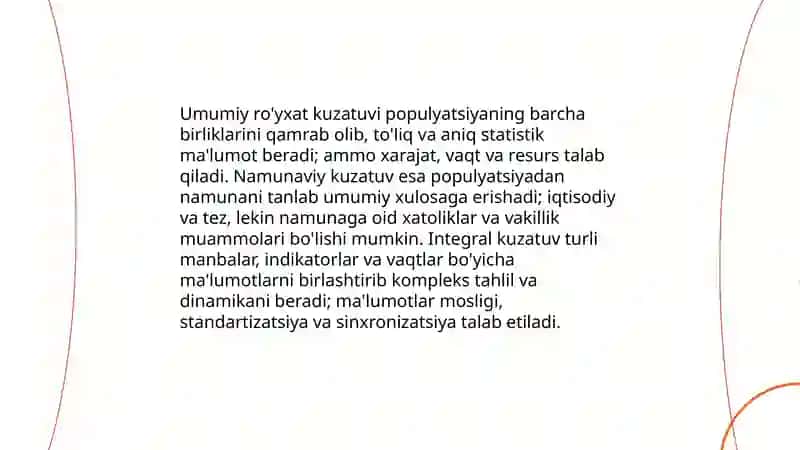 Statistik kuzatish uslubiyoti 4