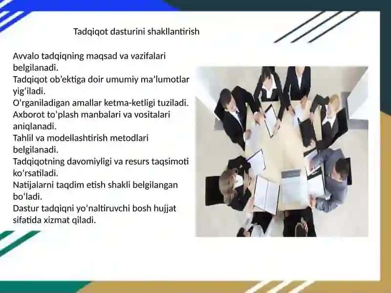 MENEJMENTDA TADQIQOTLARNI REJALASHTIRISH VA TASHKILLASHTIRISH 4