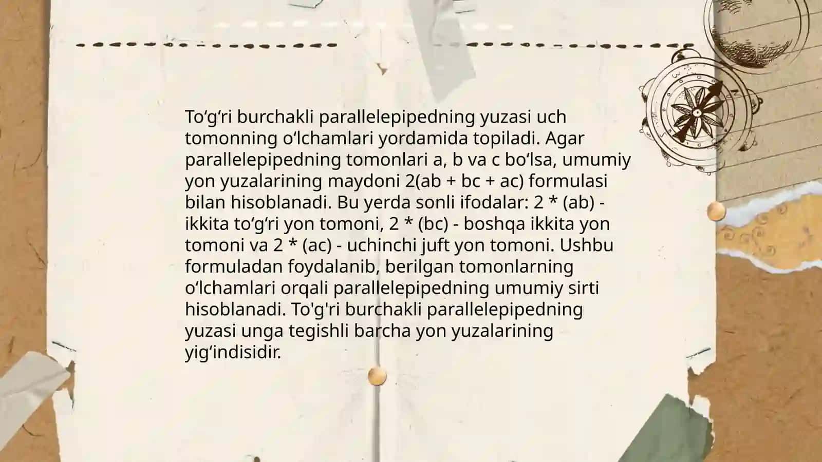 Ko‘pyoq. To‘g‘ri burchakli parallelepiped. Fazoviy shakllar. Kub va uning elementlari 4