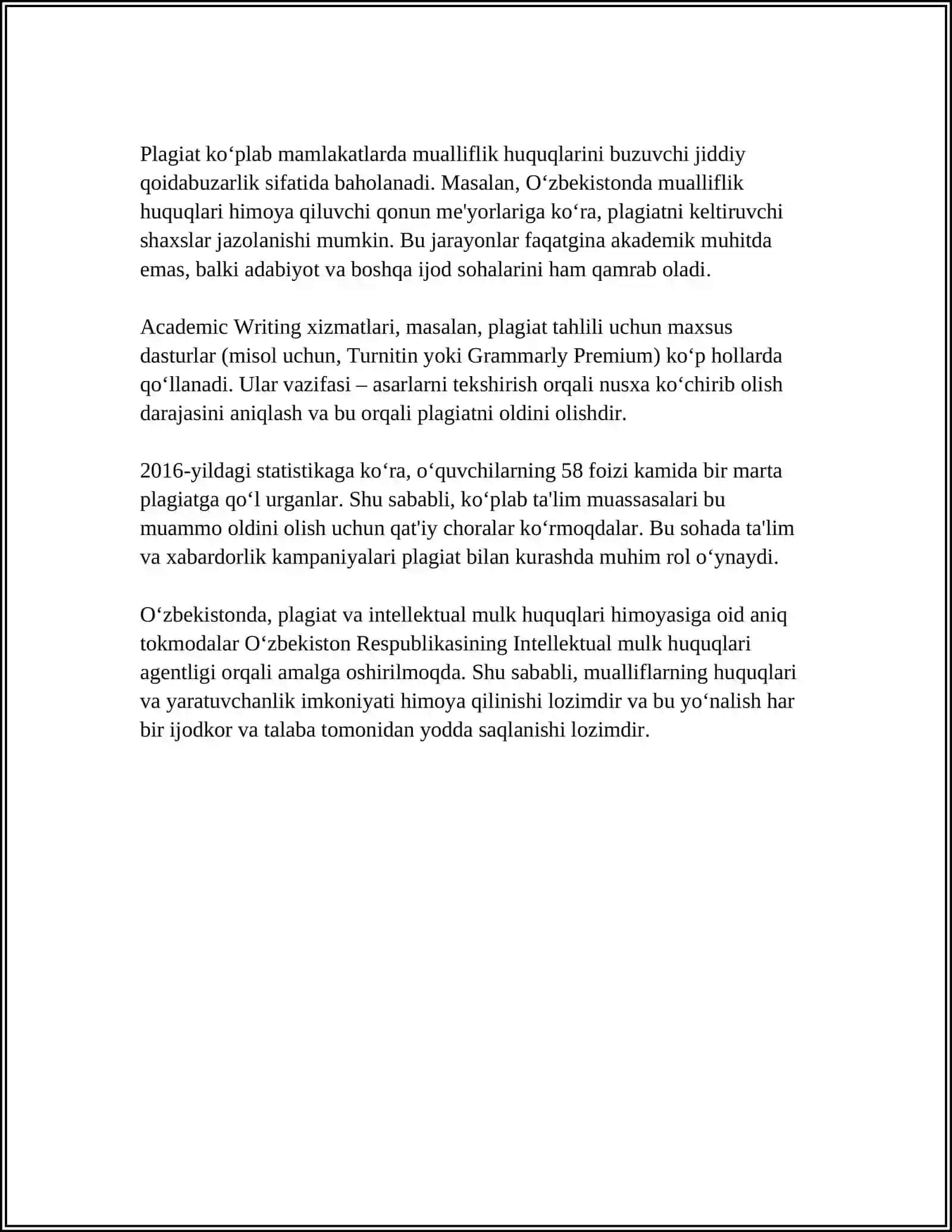 PLAGIAT VA UNING SALBIY OQIBATLARI 4