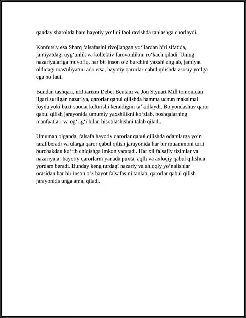 FALSAFANING HAYOTIMDAGI ÒRNI 4