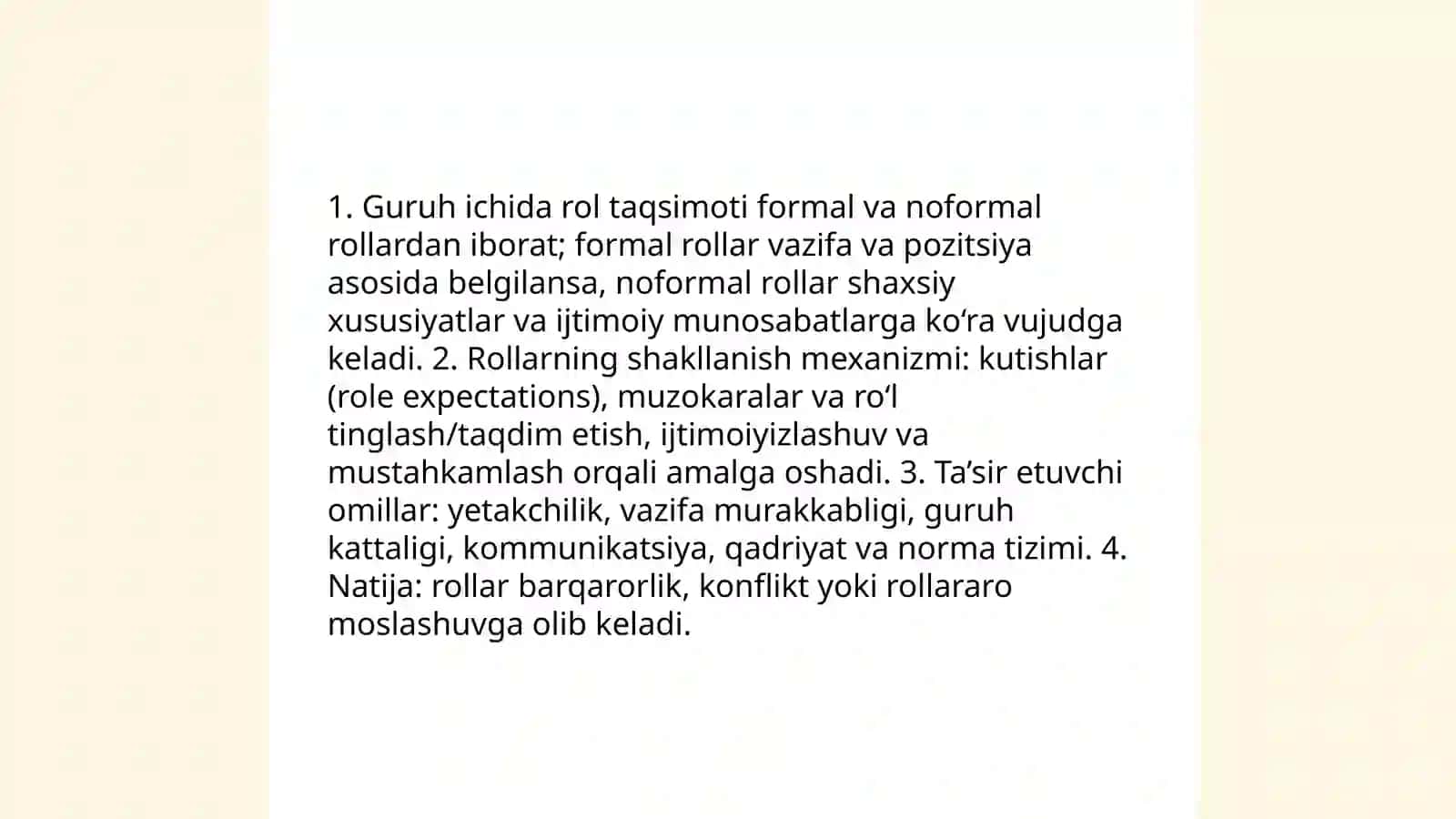 Kichik guruhlarning shakllanish mexanizmi 4