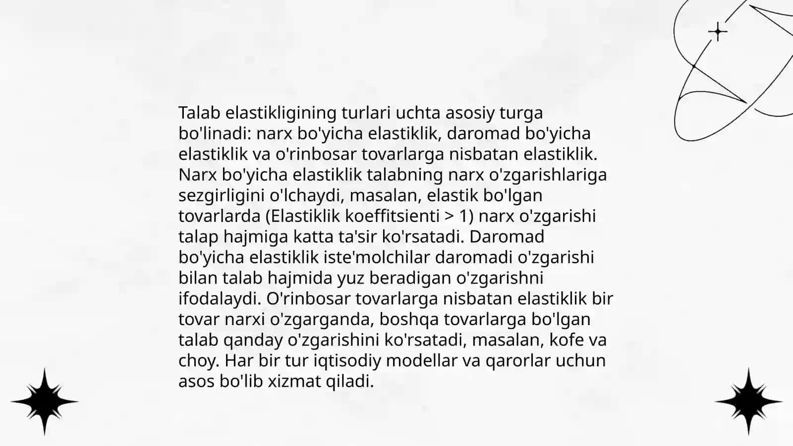Talab elastikligi tushunchasi 4
