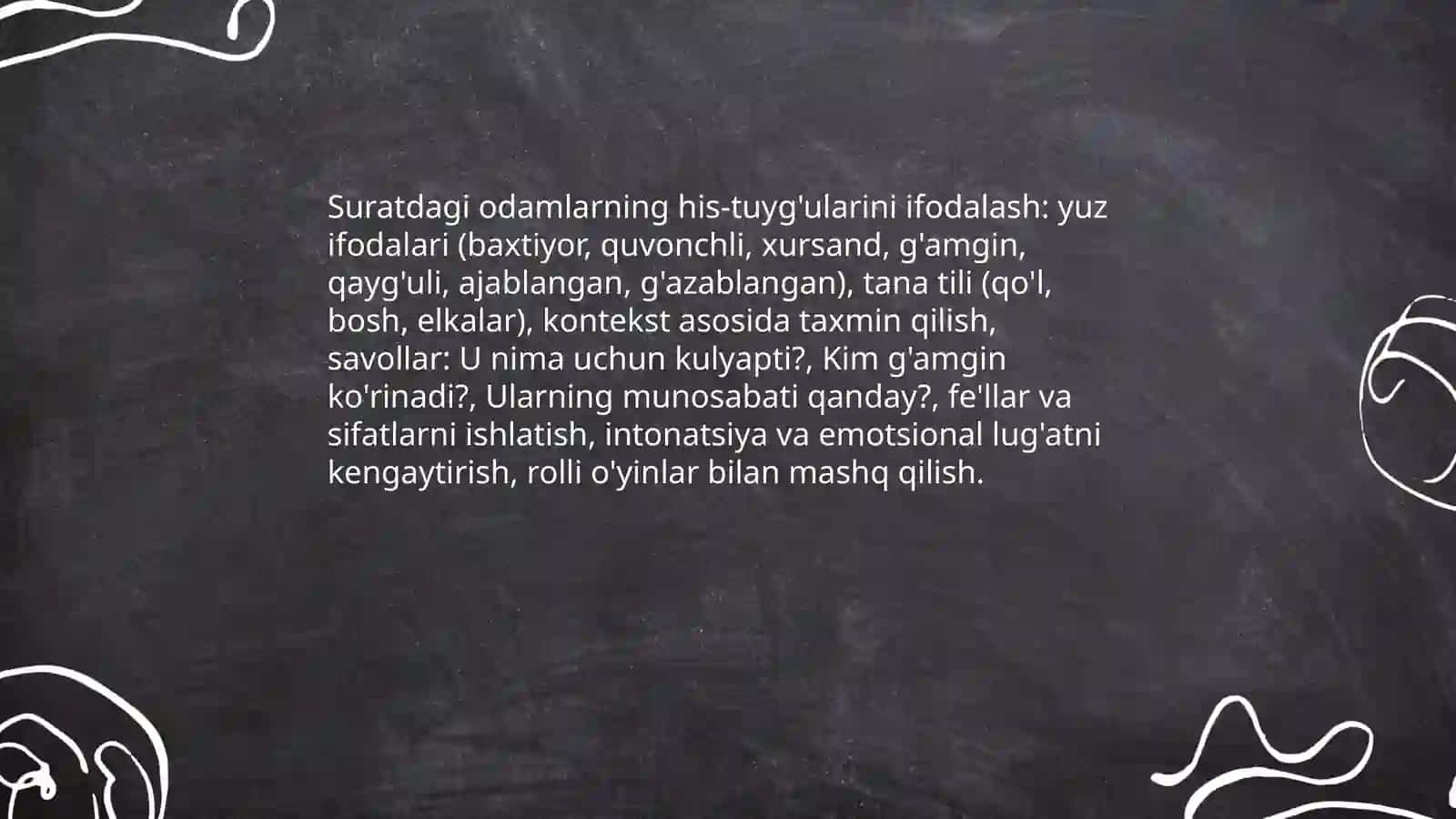 Suratlar bilan o'tkaziladigan suhbatlar 4