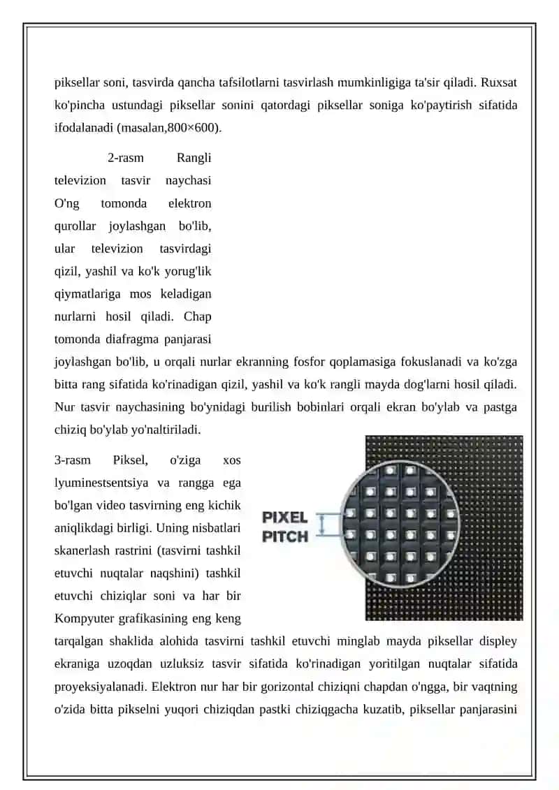 Rasterli grafika va uning o’ziga hos xususiyatlari 4