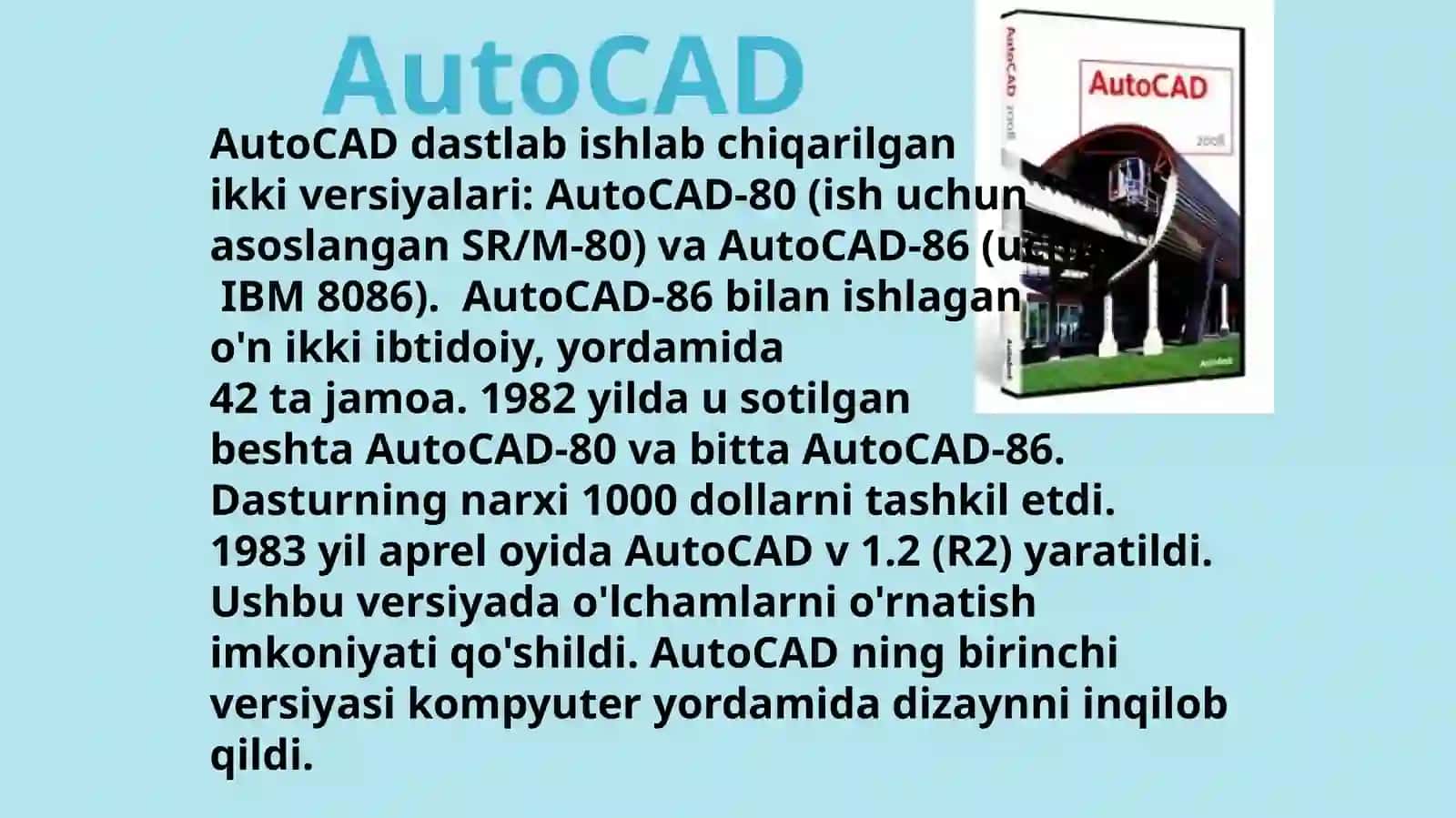 AutoCad 3D max dasturlari haqida malumot 4