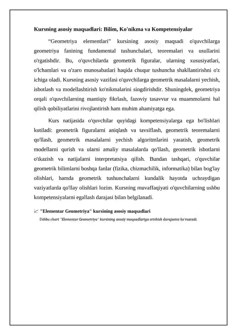 Geometriya elementlari kursining o'qitish metodikasi 4