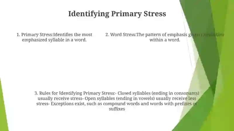 Word Stress In English 4