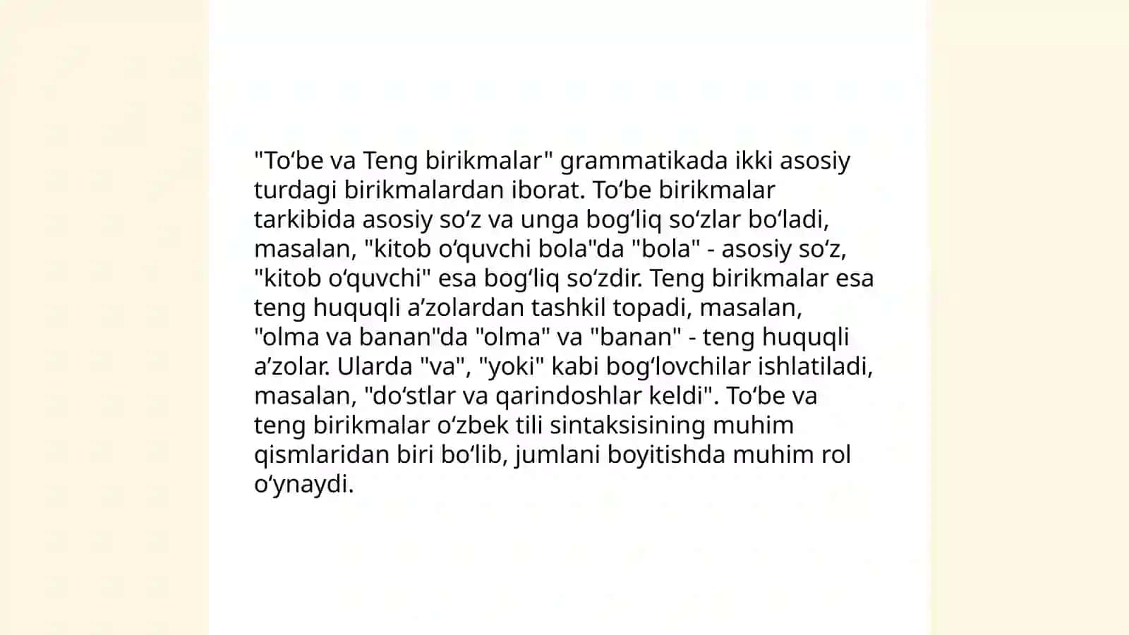 Tobe va Teng birikma 4