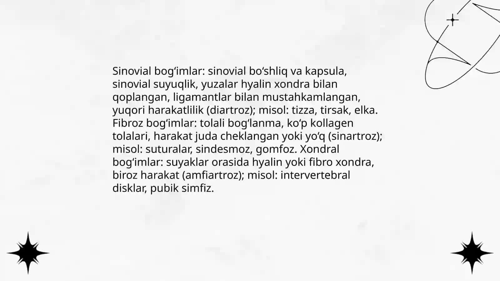 Odamning tayanch harakat in dagi apparati dagi bogimlar va richak 4