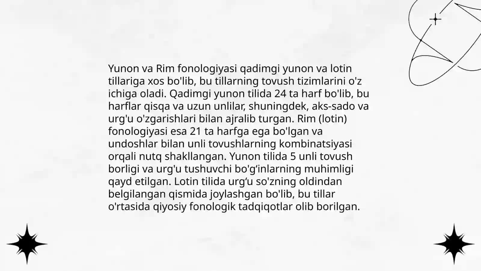 Klassik tilshunoslik.Yunon va Rim tilshunosligi 4