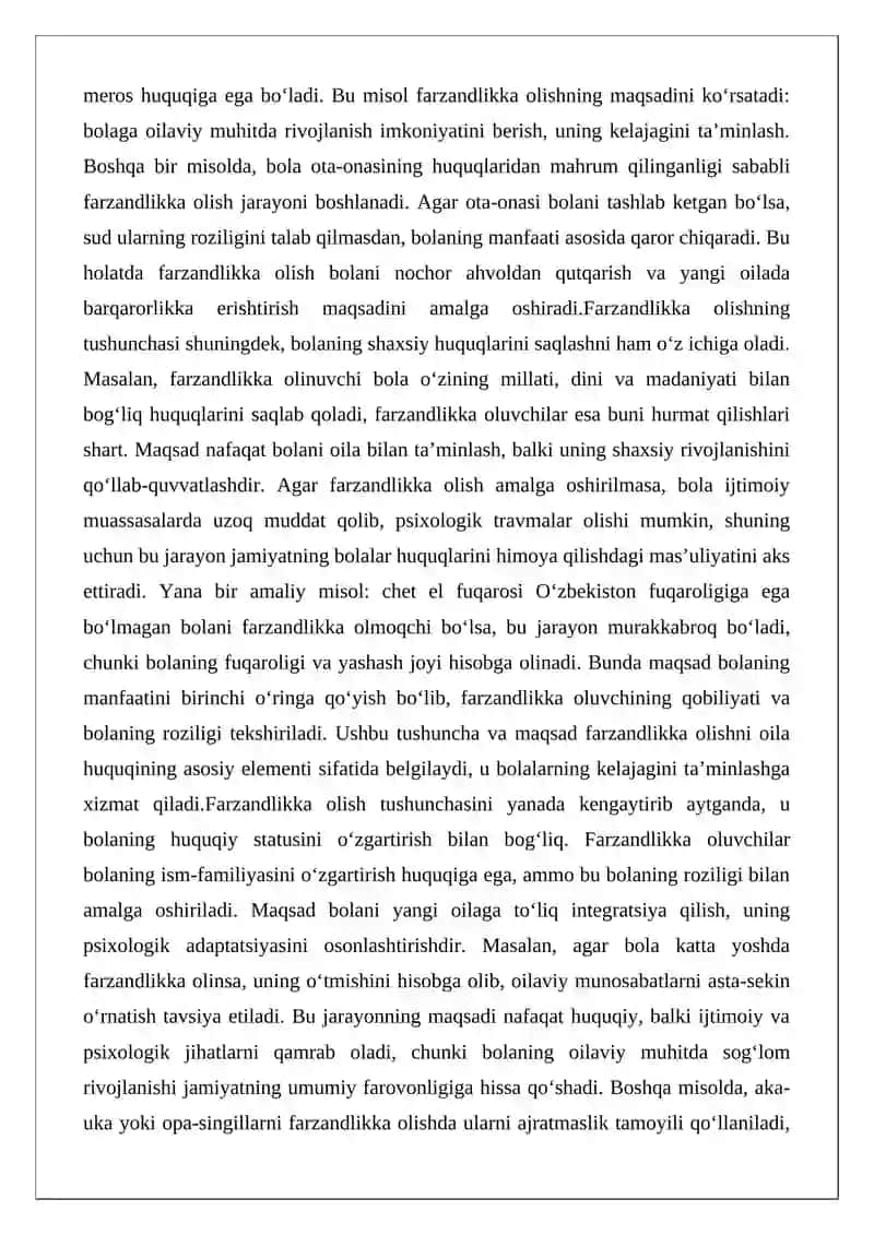 Farzandlikka olish 4