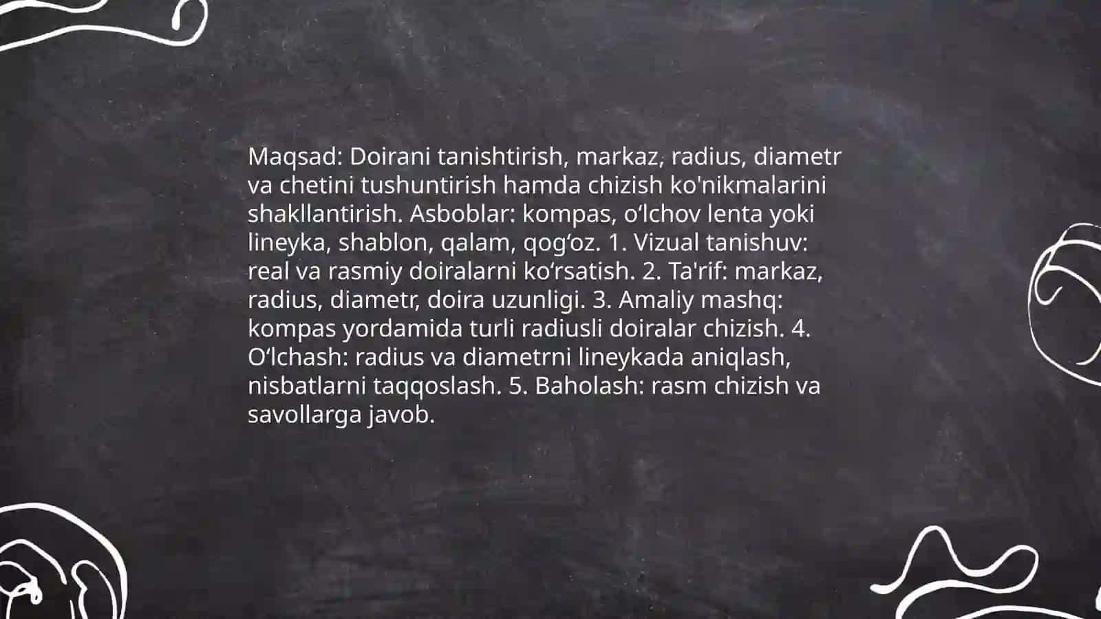 Eng sodda geometric shakllarni o'qitish 4