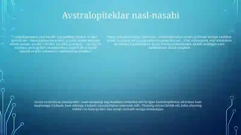 Odamlarning Boshlang'ich Ajdodlari 4