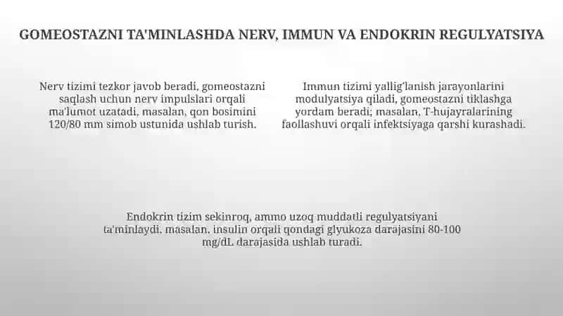 Organizmning nerv, immun-endokrin boshqariluvi 4
