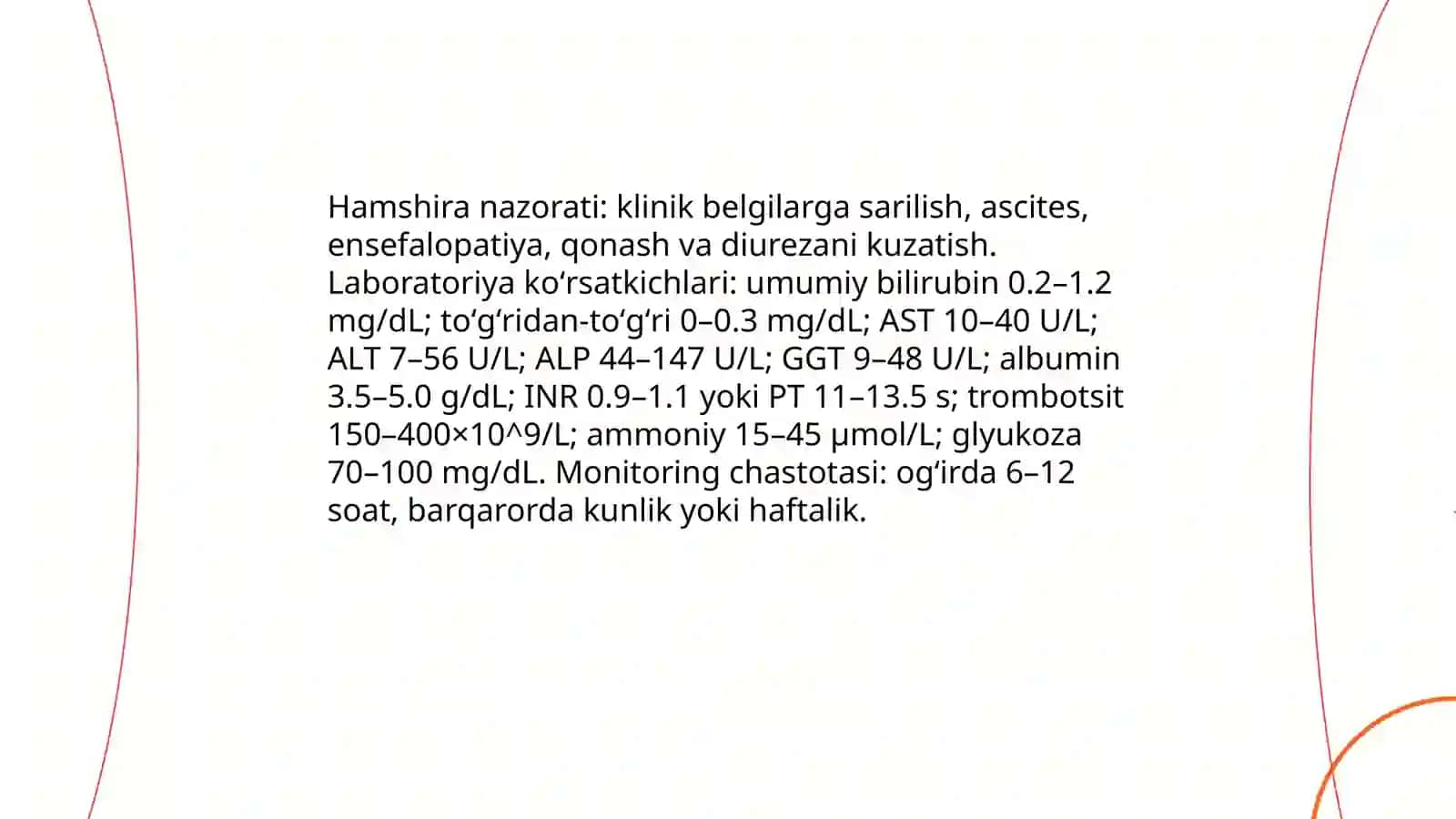 Jigar va oʻt yoʻli kasalligida hamshiralik jarayoni 4