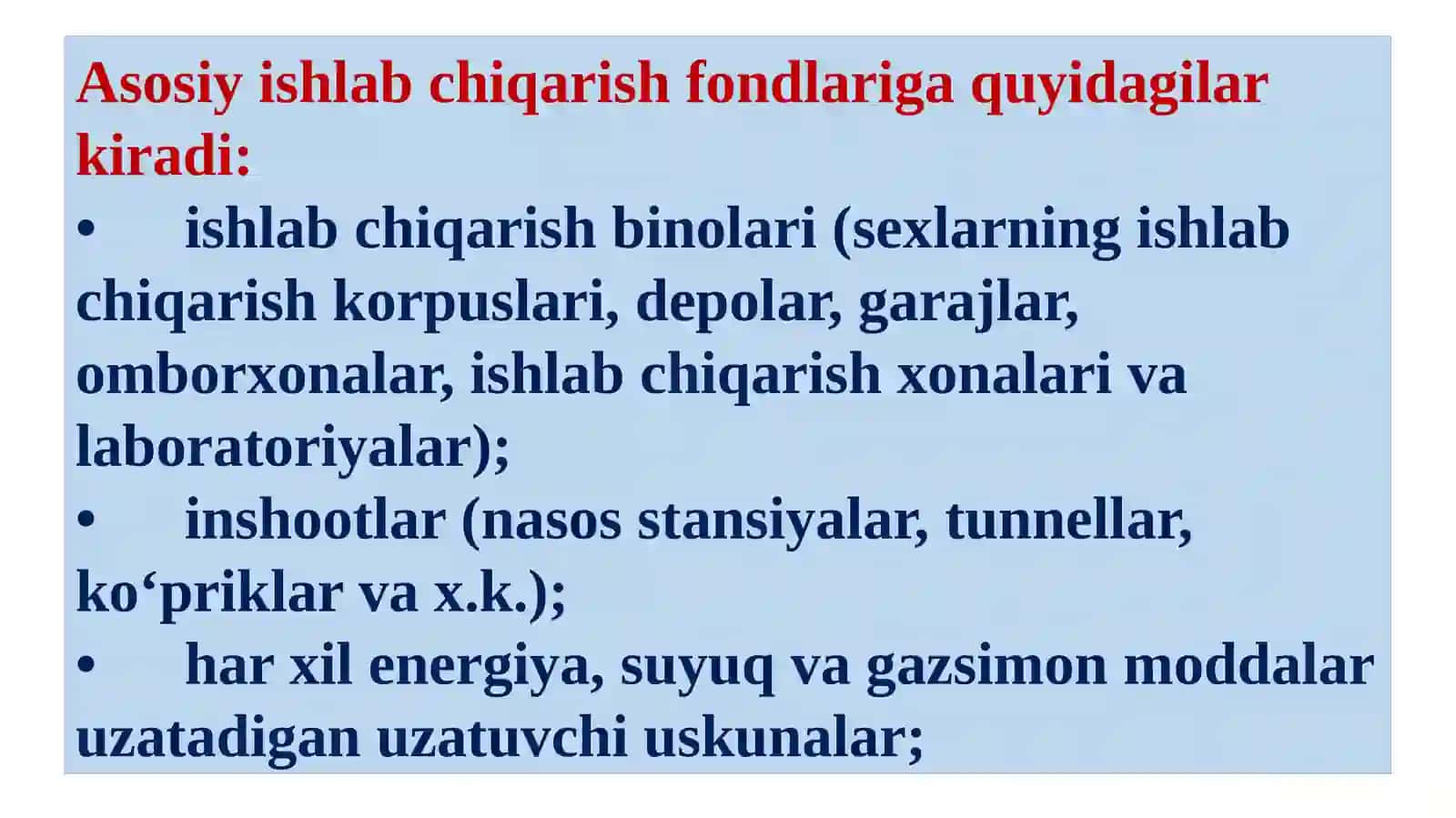 Korxonaning asosiy fondlari 4
